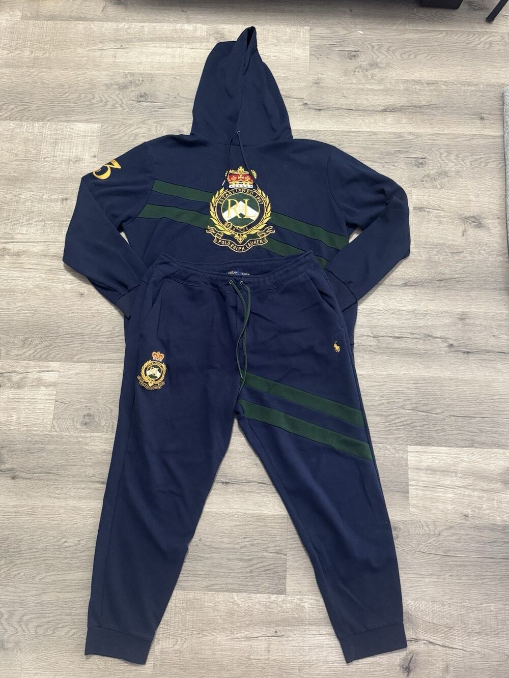 Polo Ralph Lauren Double Crest Set Hoodie Joggers XXL Sweatshirt Pants Track